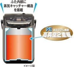 Bình thuỷ tiger pie-a500-k dung tích 5lít 14 Lọ thủy tinh điện ve không chứa hơi của tiger