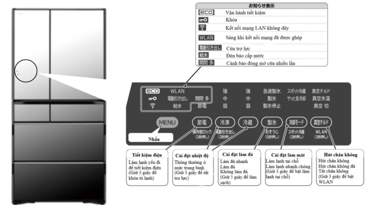 Tủ Lạnh Nội Địa Nhật Hitachi R-Wxc62S