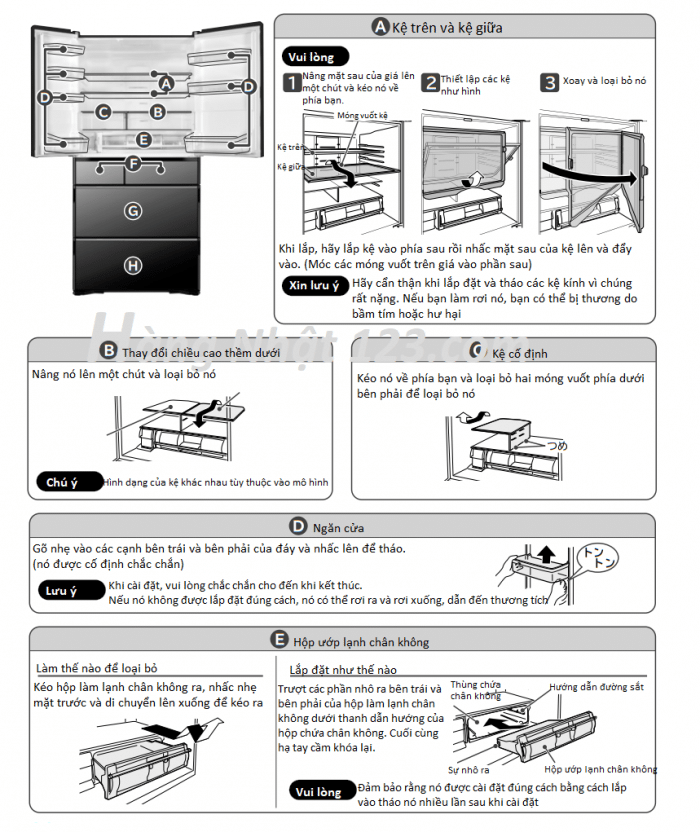 Hướng Dẫn Sử Dụng Tủ Lạnh Hitachi R-Wxc74S