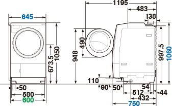 Máy Giặt Nội Địa Nhật Toshiba Tw-117X3 Động Cơ Trực Tiếp