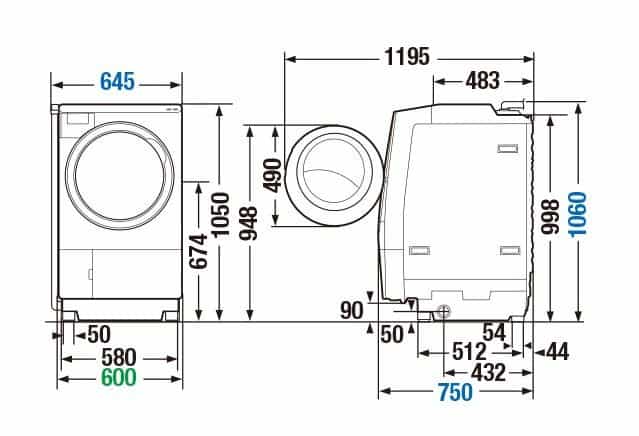 Máy Giặt Toshiba Tw-117A7 Giặt 11Kg Và Sấy 7Kg