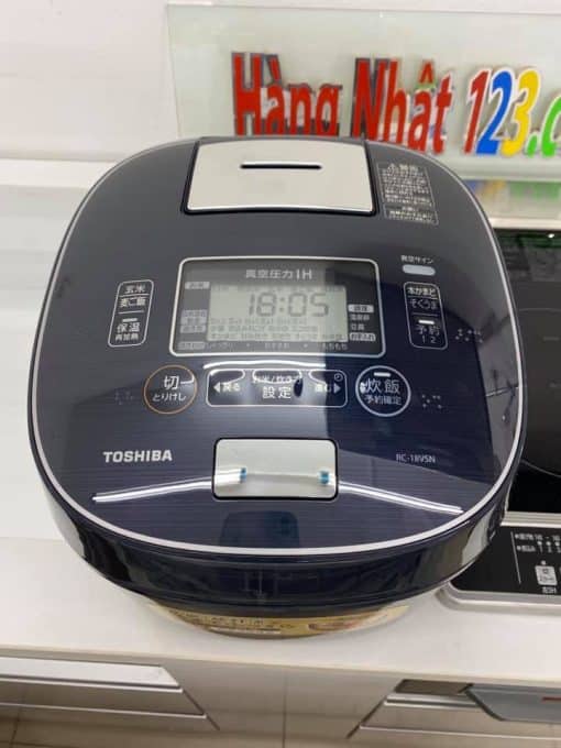 Nồi cơm điện toshiba rc-18vsn-l (màu xanh) có áp suất và hút chân không