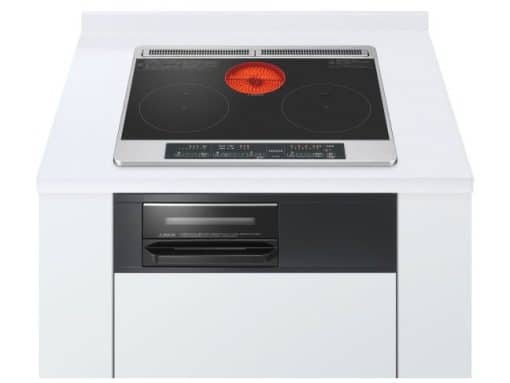 Bếp từ hitachi ht-m6k gồm 2 bếp từ 1 bếp hồng ngoại và 1 lò nướng