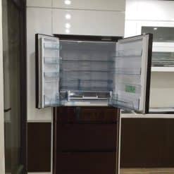 Tủ Lạnh Hitachi R-Hw60K Thiết Kế 6 Cánh Cửa Với Mặt Gương Pha Lê 