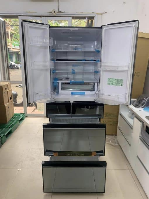 Tủ lạnh hitachi r-kx57n-x 567l đen gương có ngăn cấp đông mềm
