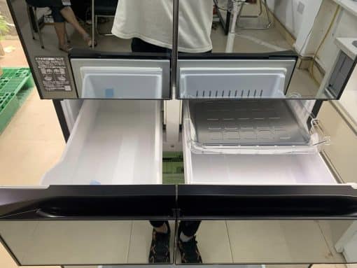 Tủ lạnh hitachi r-kx57n-x 567l đen gương có ngăn cấp đông mềm