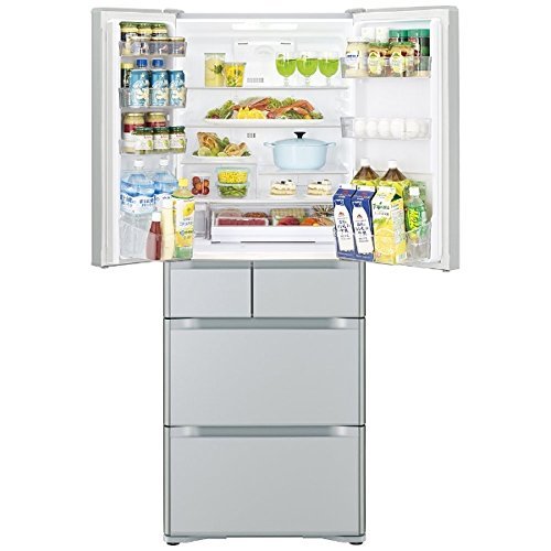 Tủ lạnh hitachi r-f51m1-xs mặt gương 505l với 6 cánh cửa