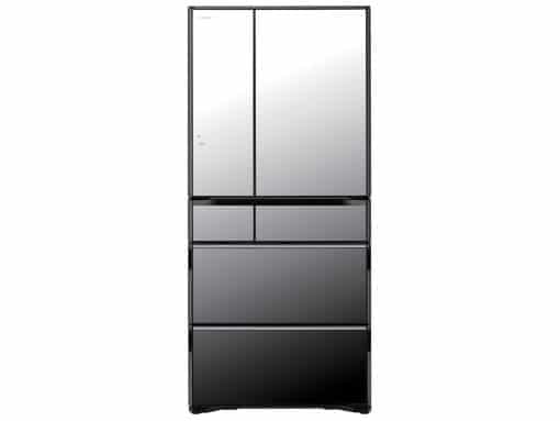 Tủ lạnh hitachi r-wx67j-x (màu đen gương) gồm 6 cửa và ngăn hút chân không