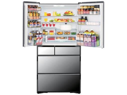 Tủ lạnh hitachi r-wx74k dung tích 735l gồm 6 cánh gương