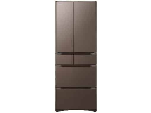 Tủ lạnh hitachi r-xg56j-xh (màu nâu) gồm 6 cửa gương kính và ngăn hút chân không