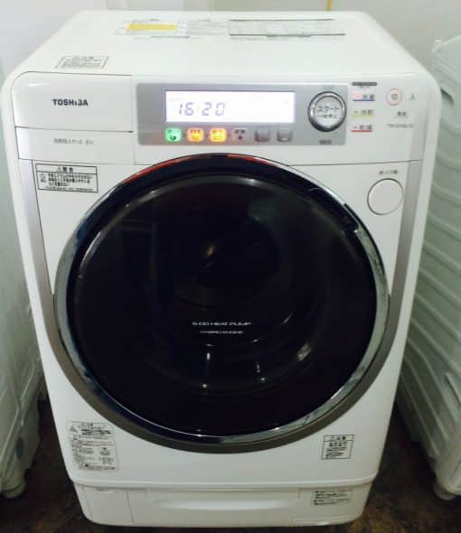 Máy giặt toshiba tw-q740l sấy bằng block 6kg, giặt 9kg, động cơ inverter dẫn động trực tiếp