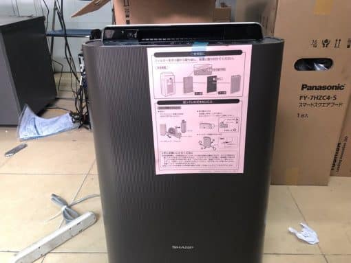 Máy lọc không khí sharp kc-f70-t(xám đỏ) với chức năng bù ẩm
