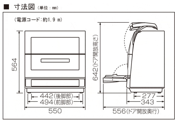 Máy rửa bát PANASONIC NP-TR6-W cho 6 người ăn, EcoNavi, rửa bằng nước nóng và có diệt khuẩn