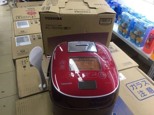 Nồi cơm điện toshiba rc-10vsm-rs (màu đỏ) chức năng cao tần ih và hút chân không