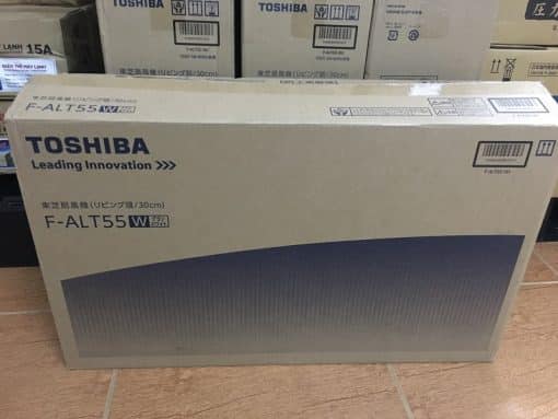 Quạt điện toshiba f-alt55-w với 7 cánh 30cm siêu êm với điều khiển từ xa