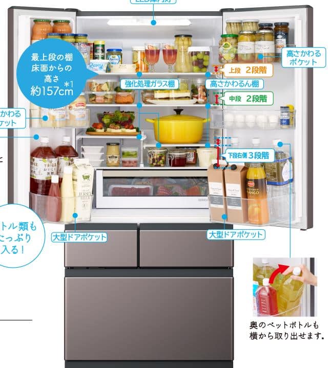 Tủ Lạnh Hitachi R-Kwc57R Dung Tích 570 Lít