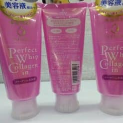 Sữa Rửa Mặt Tạo Bọt Perfect Whip Hồng Chứa Collagen Giảm Tàn Nhang Và Trắng Da