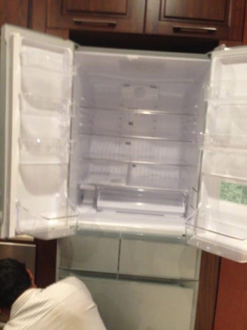 Tủ lạnh hitachi r-f51m1-xs mặt gương 505l với 6 cánh cửa