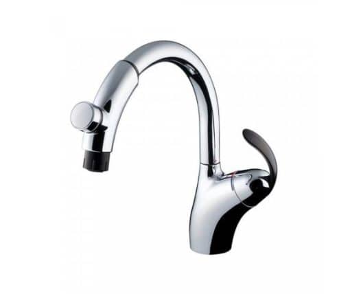 Vòi rửa bát nhà bếp toto tkn34pbtrr chức năng kéo dài và mở nước tại đầu vòi