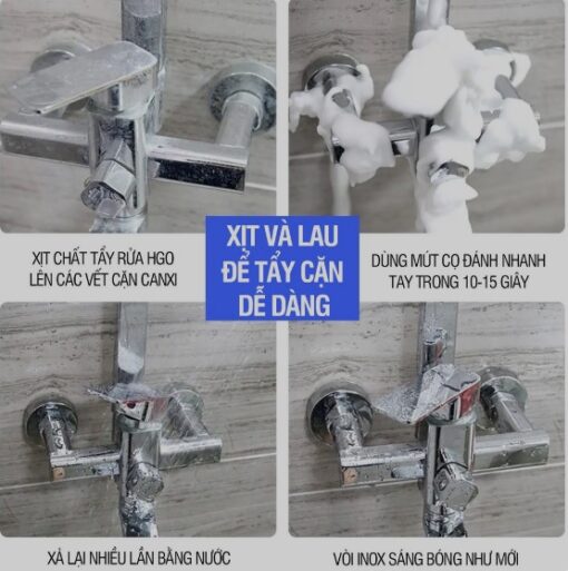 Chai Dung Dịch Tẩy Rửa Cặn Canxi Chuyên Dụng Cực Kì Hiệu Quả - Hình Ảnh 4