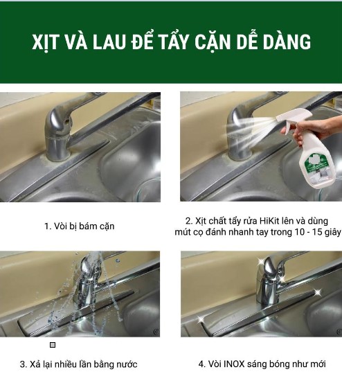 Chai Dung Dịch Tẩy Rửa Cặn Canxi Chuyên Dụng Cực Kì Hiệu Quả