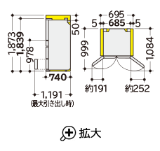 Tủ Lạnh Hitachi R-Hwc62T-N Dung Tích 617 Lít