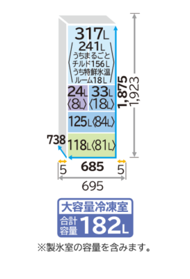 Tủ Lạnh Hitachi R-Hxcc62T-N Dung Tích 617 Lít