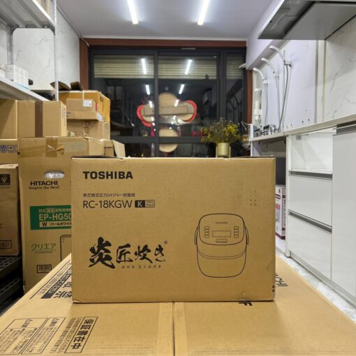 Nồi Cơm Điện Toshiba Rc-18Kgw-K (Màu Đen) Cao Tần Áp Suất Hút Chân Không - Hình Ảnh 2