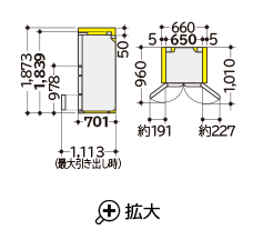 Tủ Lạnh Hitachi R-Kwc50S-H Dung Tích 498 Lít