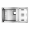 Chậu rửa bát một hố Shigeru LE JSM–K 3F FS với 2 ray trượt