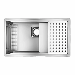 Chậu rửa bát một hố Shigeru LE JSM–K 3F FS với 2 ray trượt