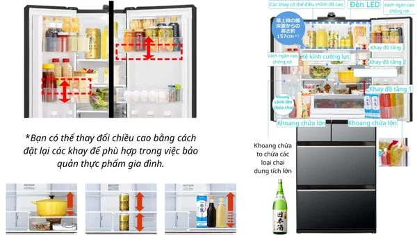 Hwc3 - Tủ Lạnh Hitachi R-Hwc62X Dung Tích 617 Lít